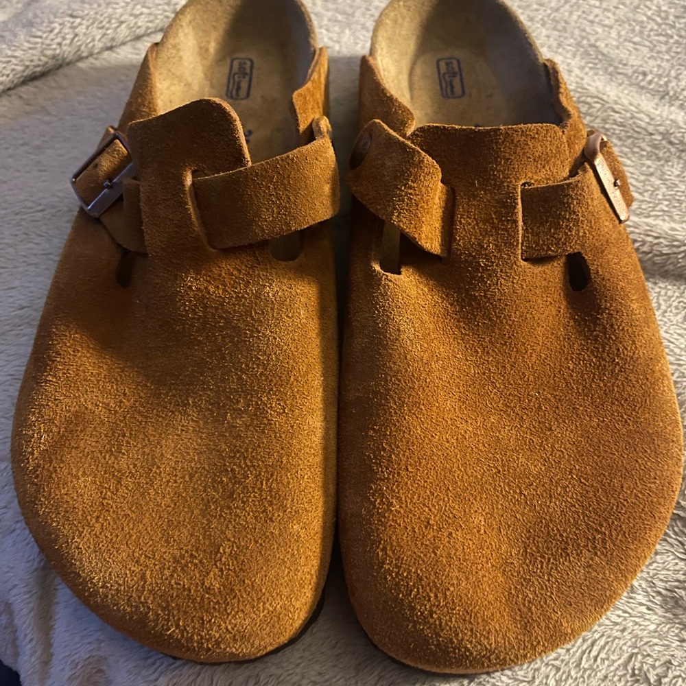 Birkenstock Boston Soft Footbed Suede Leather - Mink